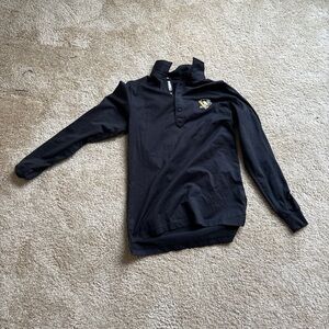 Pittsburgh Penguins Men's Black long sleeve polo with Embroidered Logo